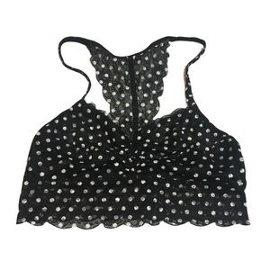 Pink Victoria’s Secret Black and White Polka Dot Bralette